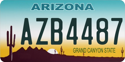 AZ license plate AZB4487