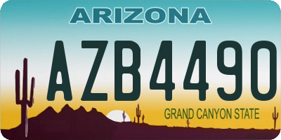 AZ license plate AZB4490