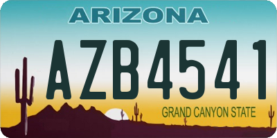 AZ license plate AZB4541