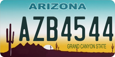 AZ license plate AZB4544