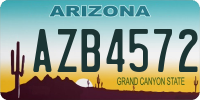 AZ license plate AZB4572