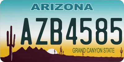 AZ license plate AZB4585
