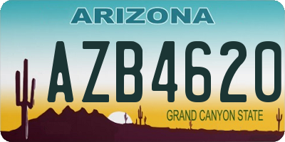 AZ license plate AZB4620