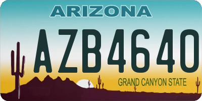 AZ license plate AZB4640