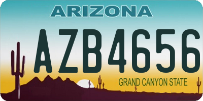 AZ license plate AZB4656