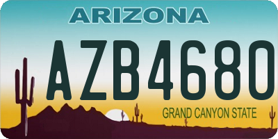 AZ license plate AZB4680