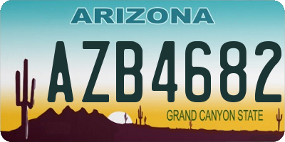 AZ license plate AZB4682