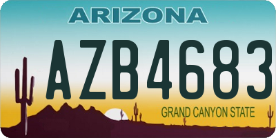 AZ license plate AZB4683