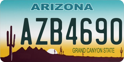 AZ license plate AZB4690