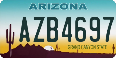 AZ license plate AZB4697