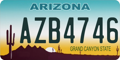 AZ license plate AZB4746