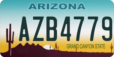 AZ license plate AZB4779