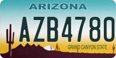 AZ license plate AZB4780