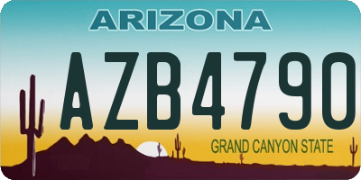 AZ license plate AZB4790