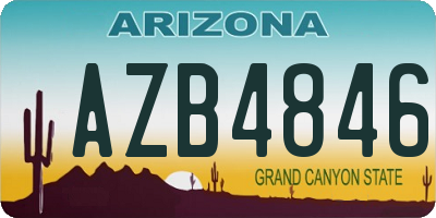 AZ license plate AZB4846