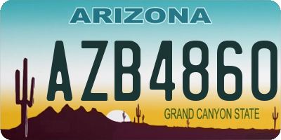 AZ license plate AZB4860