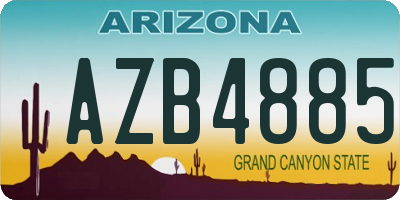 AZ license plate AZB4885