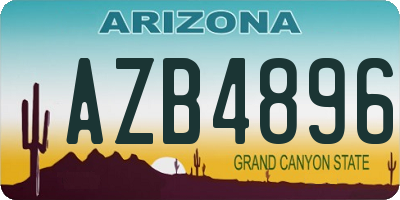 AZ license plate AZB4896