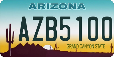 AZ license plate AZB5100