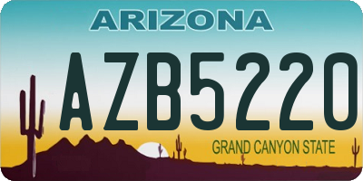 AZ license plate AZB5220
