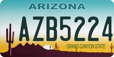 AZ license plate AZB5224