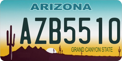 AZ license plate AZB5510
