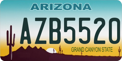 AZ license plate AZB5520