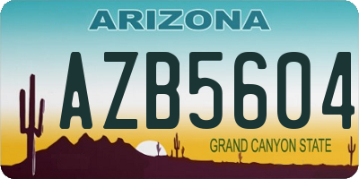 AZ license plate AZB5604