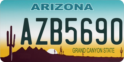 AZ license plate AZB5690