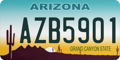 AZ license plate AZB5901