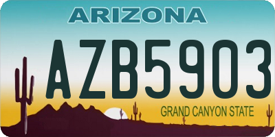 AZ license plate AZB5903