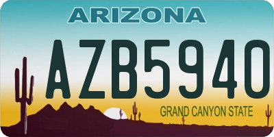 AZ license plate AZB5940