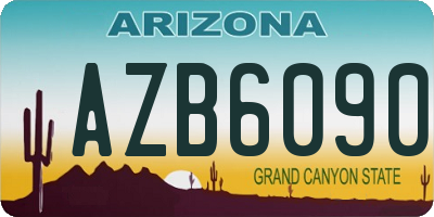 AZ license plate AZB6090