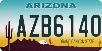 AZ license plate AZB6140