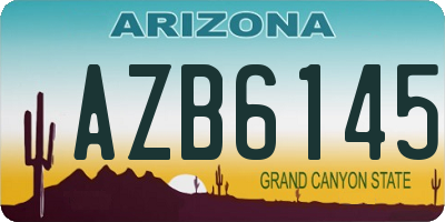 AZ license plate AZB6145