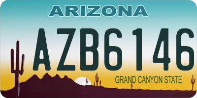 AZ license plate AZB6146