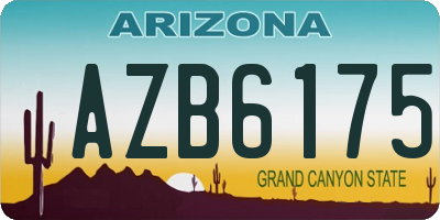 AZ license plate AZB6175