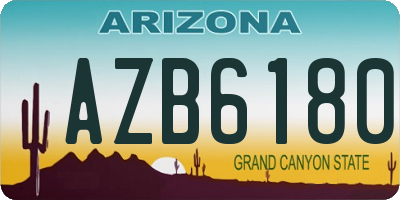 AZ license plate AZB6180