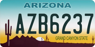 AZ license plate AZB6237