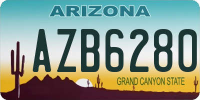 AZ license plate AZB6280