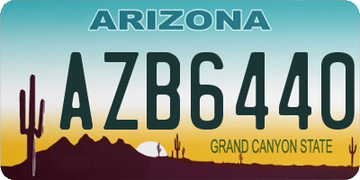 AZ license plate AZB6440