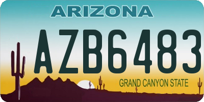 AZ license plate AZB6483