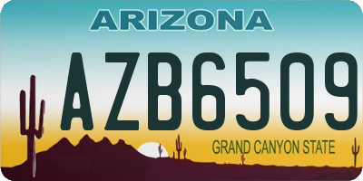AZ license plate AZB6509