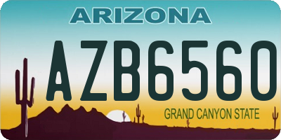 AZ license plate AZB6560