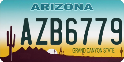 AZ license plate AZB6779