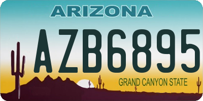 AZ license plate AZB6895