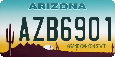 AZ license plate AZB6901