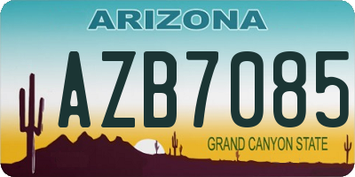 AZ license plate AZB7085