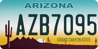 AZ license plate AZB7095