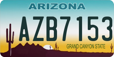 AZ license plate AZB7153